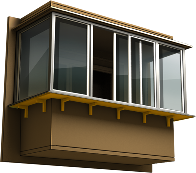 Остекление балконов и лоджий с выносом, выносное остекление под ключ | Окна Винтер